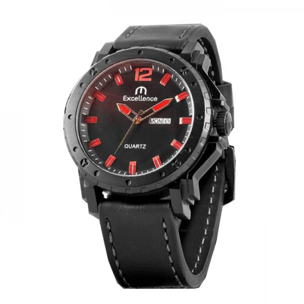 Excellence 8310 Black Red Black Leather MELIPBAREBA